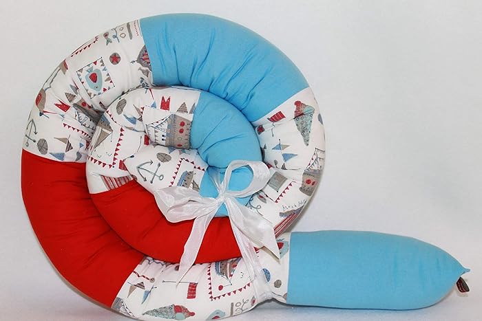 Bettrolle 180 cm für`s Babybett JUNIA-SHOP.de 1,80 m Nestchen Bettschlange Bettschnecke Lagerungsrolle Baby Geburt Taufe Gesc