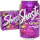 Shasta Grape | 12-Pack of 12oz Cans | Bold Purple Grape Flavor | Sweet &amp; Fruity | Caffeine-Free