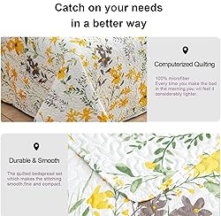 Floral Quilt Sets Full/Queen Size Reversible