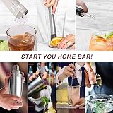 AYAOQIANG 750ml Stainless Steel Cocktail Shaker Set with Bamboo Stand 12pcs view 4