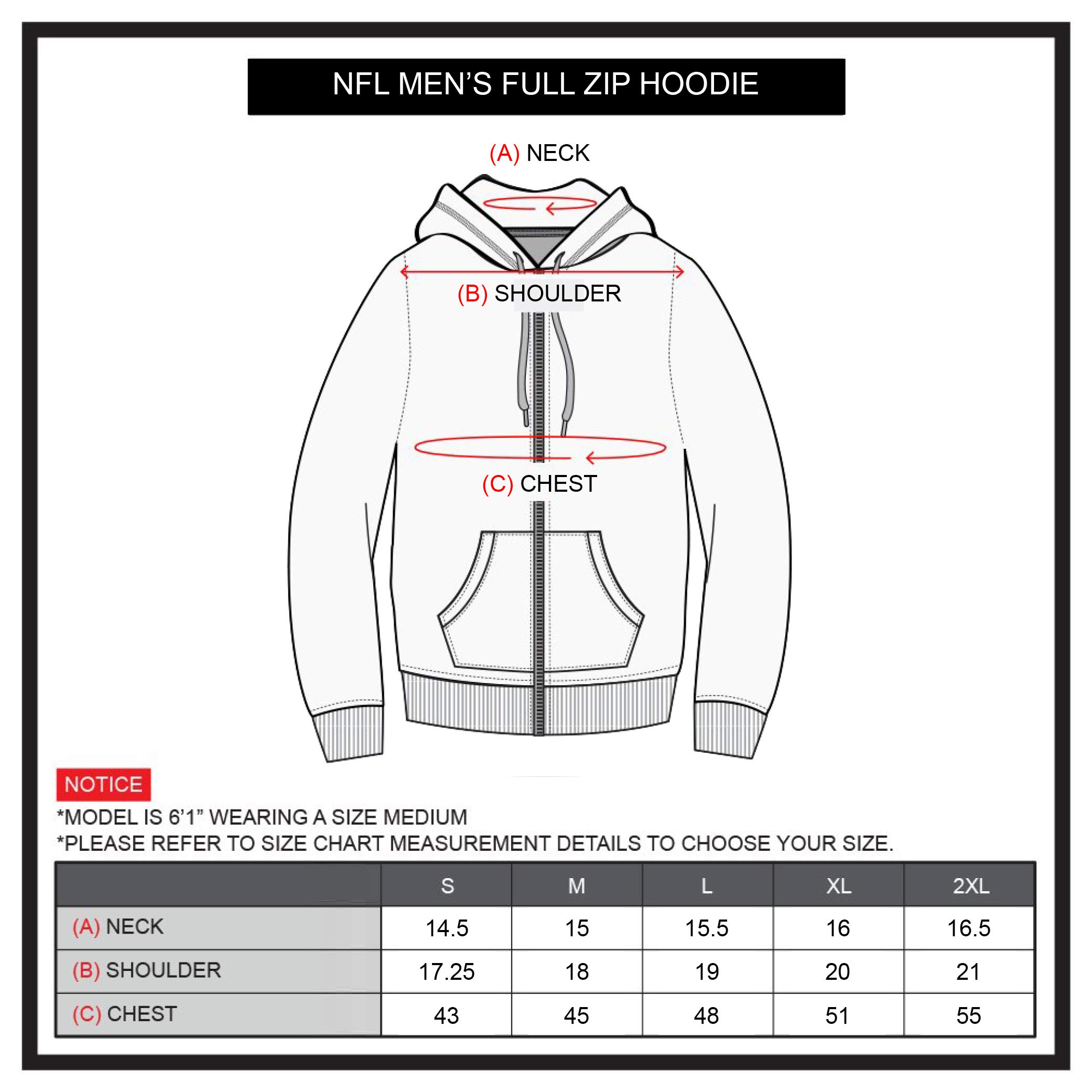 Ultra Game NBA Men's Full Zip Fleece Hoodie – Officially Licensed, Varsity Style, Super Soft, Team Colors - View #9