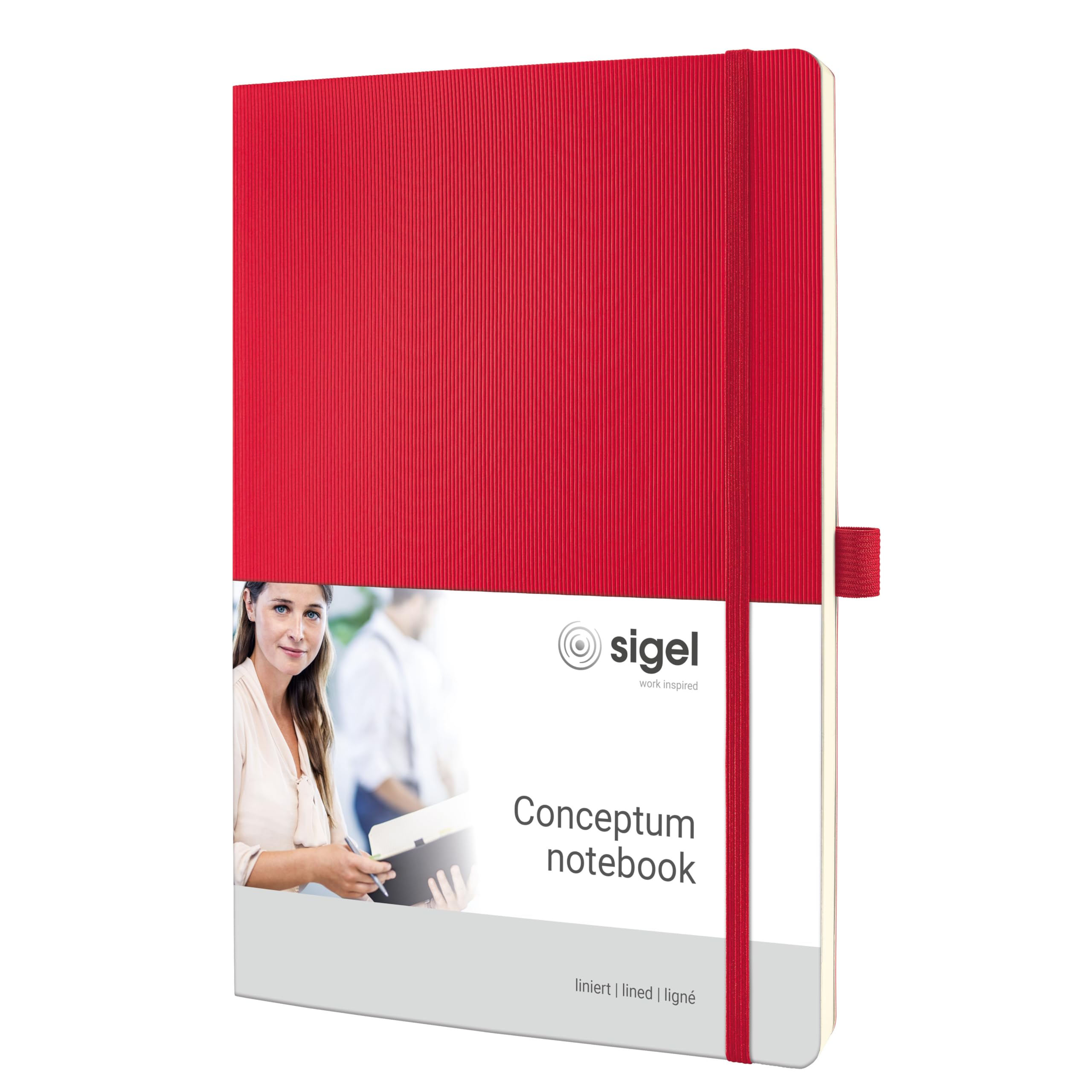 Sigel CONCEPTUM A4 Lined Softcover Notebook - Red