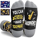HAPPYPOP Music Gifts for Men Women - Guitar Saxophone Lover Socks for Guitarist Teacher