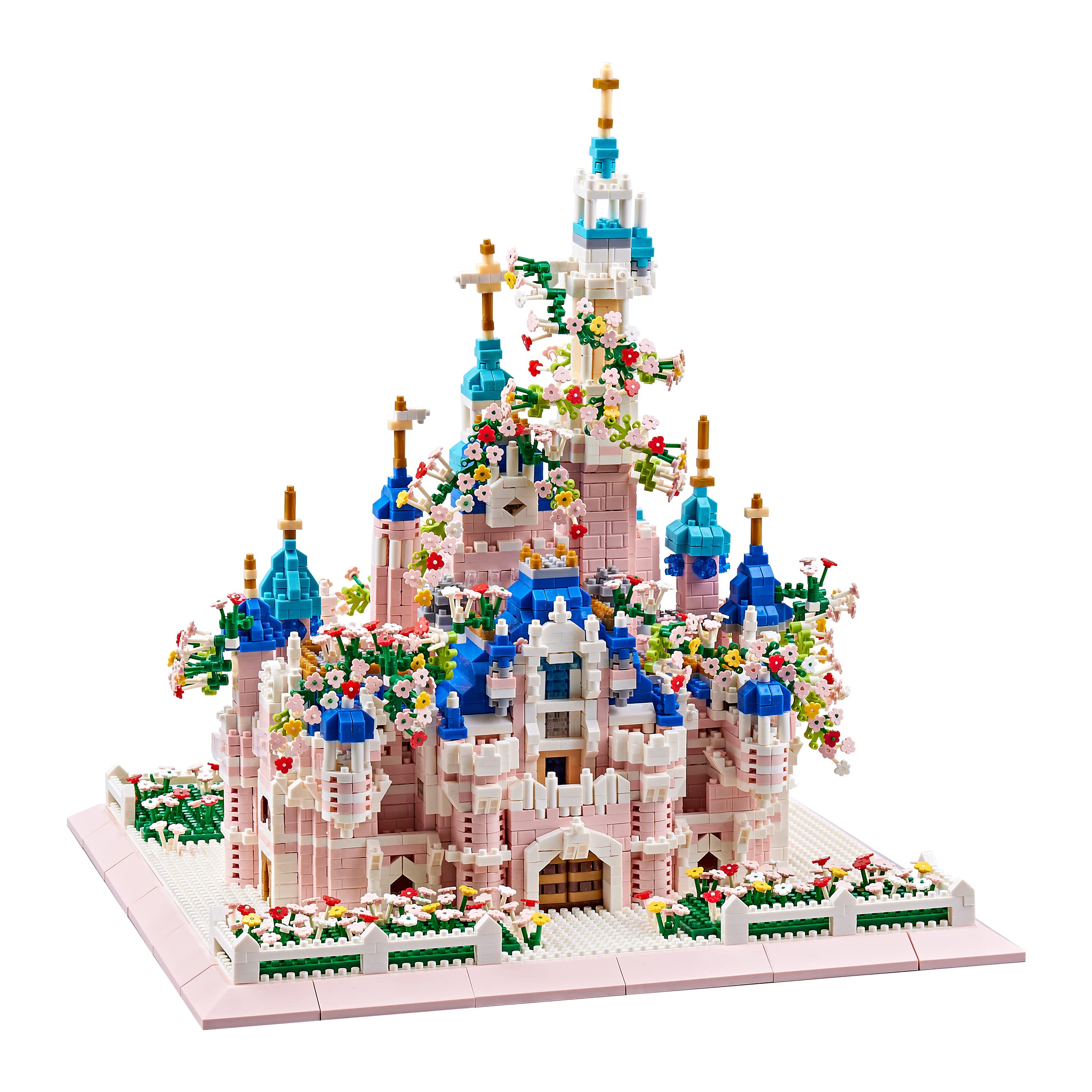 Photo 1 of Kadablk Architecture Castle with Flower Series Micro Blocks Building Sets for Adults and Teens, 4000+ PCS Bricks Building Blocks - Upgrade Version