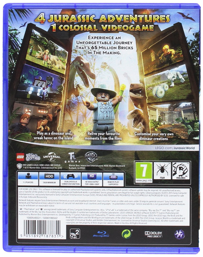lego jurassic world ps4 amazon