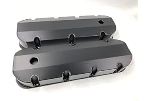 PATEYNEY Aluminum Fabricated Valve Cover for Big Block Chevy BBC 396 454 w/Breather Hole Black