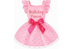 Dog Dress for Small Dogs Girl Ruffle Sleeves Bowknot Slip Dress Birthday Holiday Outfit for Small Medium Dogs Cats Pets