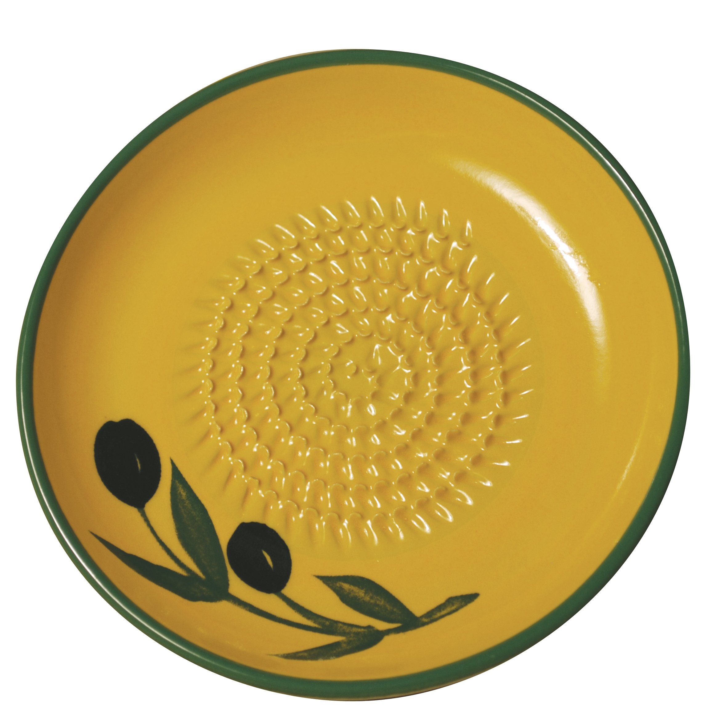 Ceramic Grater Plate 3 Piece Set Beautiful Olive Design Yellow Green By 9781562802639 eBay