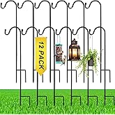 Yetene 12 Pcs 24 Inch Shepherds Hook for Outdoor Adjustable Bird Feeder Pole Metal Steel Shepard Hooks for Hummingbird Stand Feeder Pole for Garden Plant, Lantern, Hanging Wedding Decor