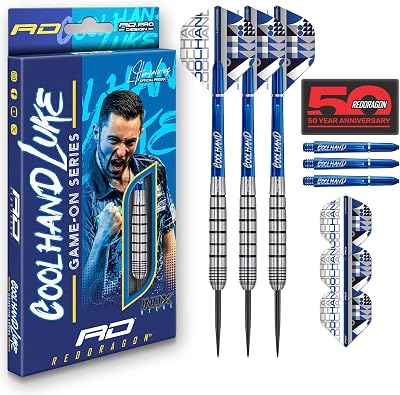 Red Dragon Game On Luke Humphries 20g Inox Steel Tip Darts Set