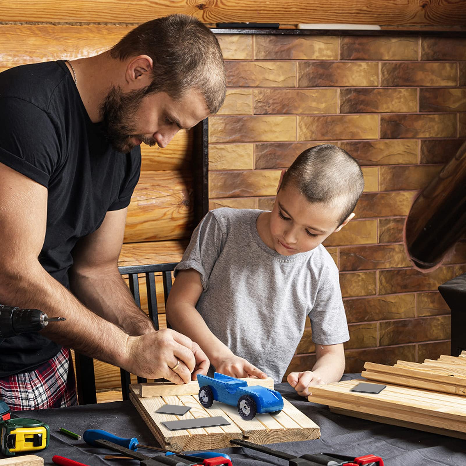 Stick On Flex Tungsten Weights for Derby Car- 3OZ Cuttable Derby Cars Pinewood Weights to Speed Up Your Car, Incremental Cylinders Car Weights Tungsten Canopy Weight for Faster Speed, 4Pcs