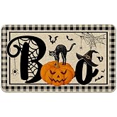 Bonsai Tree Halloween Door Mat, Halloween Outdoor Doormat, Boo Pumpkin Mats | Outdoor Doormats, Welcome Mats for Front Door, Rugs Front Porch, Boo Decorations for Home
