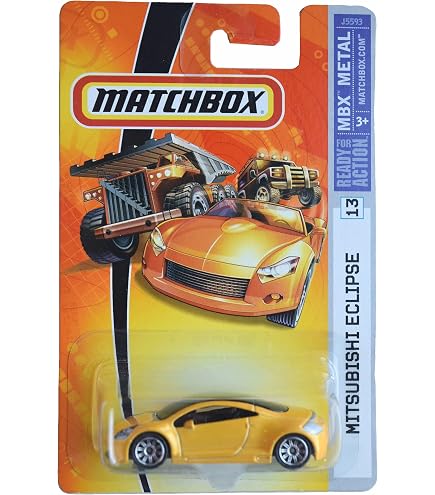 Amazon.com: Matchbox Mitsubishi Eclipse, Ready for Action #13, Car