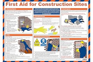 SAFETY FIRST AID GROUP Safety First Aid Laminated First Aid for Construction Sites Poster