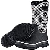 HISEA Women Mud Boots, Neoprene Rubber Garden Shoes Waterproof Mid Calf Rain Boots for Outdoor