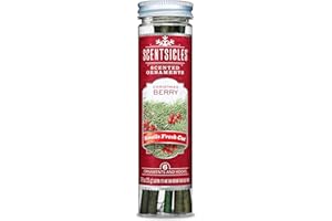 Scentsicles Christmas Berry Scented Christmas Ornaments with Hooks - 1 Bottle (6 Sticks Total)