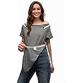 Youdiao Post Shoulder Surgery Shirt for Women Tear Away Snap Short Sleeve Rotator Cuff Recovery Must Haves Chemo Clothing