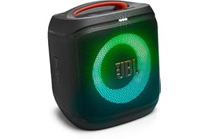 JBL PartyBox Encore Essential 2 - Portable Battery-Powered Party Speaker with AI Sound Boost, Up to 15 Hours of Play time, IPX4 Splash Proof, and Multi-Speaker Connection by Auracast (Black)