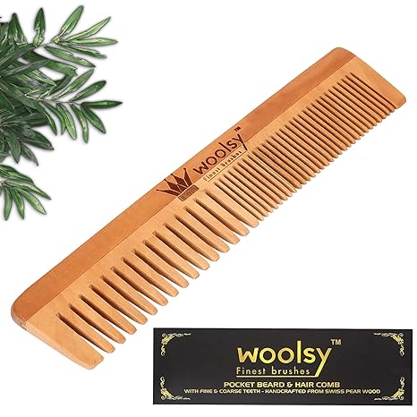 Woolsy Handmade Beard Hair Comb For Men Pocket Size With