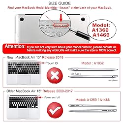 iCasso Compatible with MacBook Air 13 inch Case
