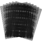 6pcs Plastic Mesh Canvas Sheets, 11.02x9.06in 5CT Plastic Mesh Canvas Plastic Mesh Canvas Sheets for Embroidery Plastic Mesh Screen for DIY Crochet Crafts(Black)
