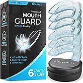 HONEYBULL Mouth Guard for Grinding Teeth [6 Pack - Mixed] Comes in 2 Sizes for Light and Heavy Grinding | Comfortable Custom 