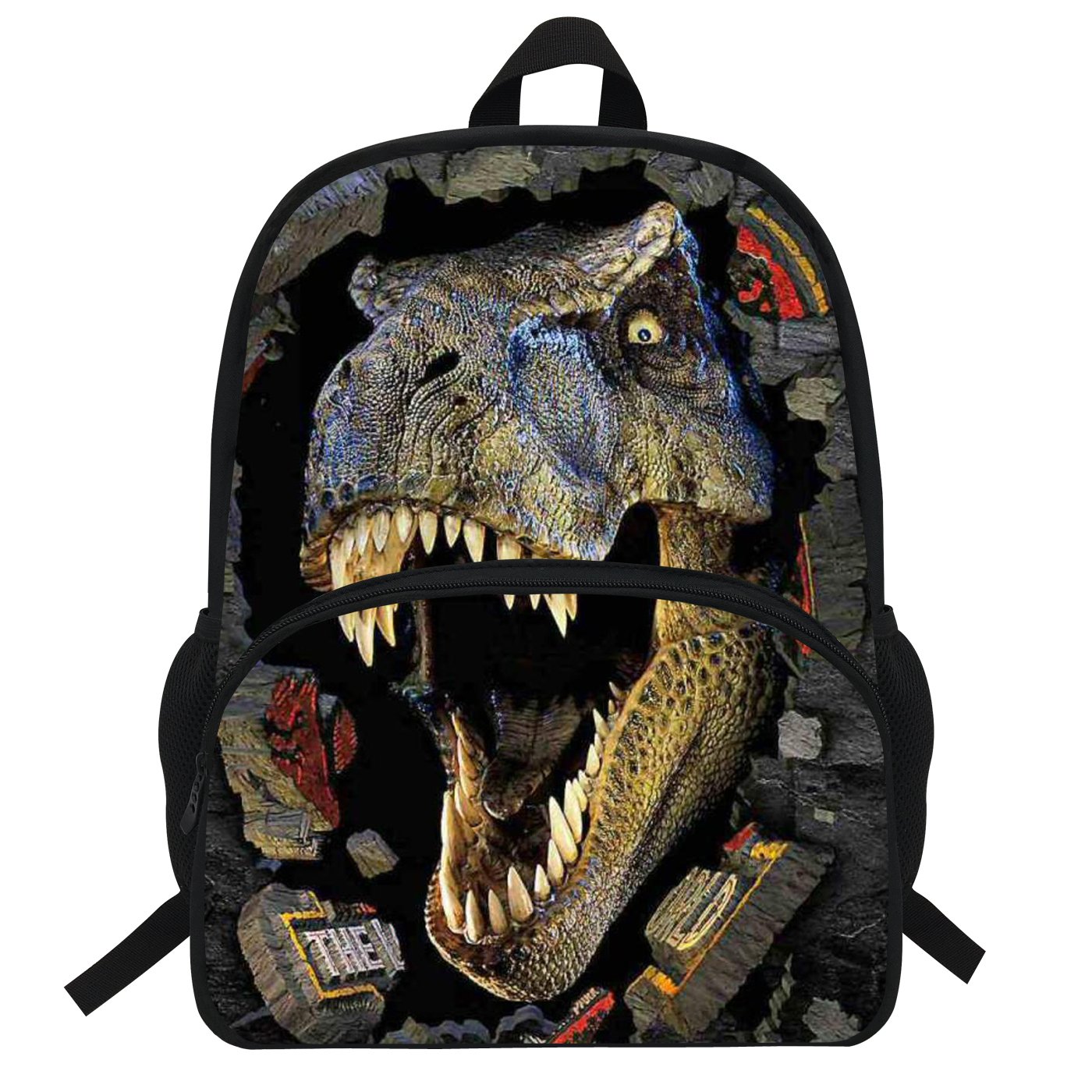16inch Animals School Bag Dinosaur Backpack For Kids 5-7 Jurassic Bookbag Boys T rex Backpack (D946)