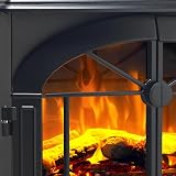 Dimplex Leckford Large Optiflame Electric Stove 2kW Remote Control Black view 9