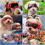 Enjoying Dog Goggles UV Protection Small Breed Soft TPU Frame Orange view 2