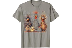 EAGERLYS COLORFUL FUNNY CHICKEN ART T -SHIR T Eagerlys Colorful Funny Chicken Art, Crazy Chicken Family T-Shirt