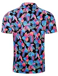uideazone Mens Golo Shirts Dry Fit Colorful Palm