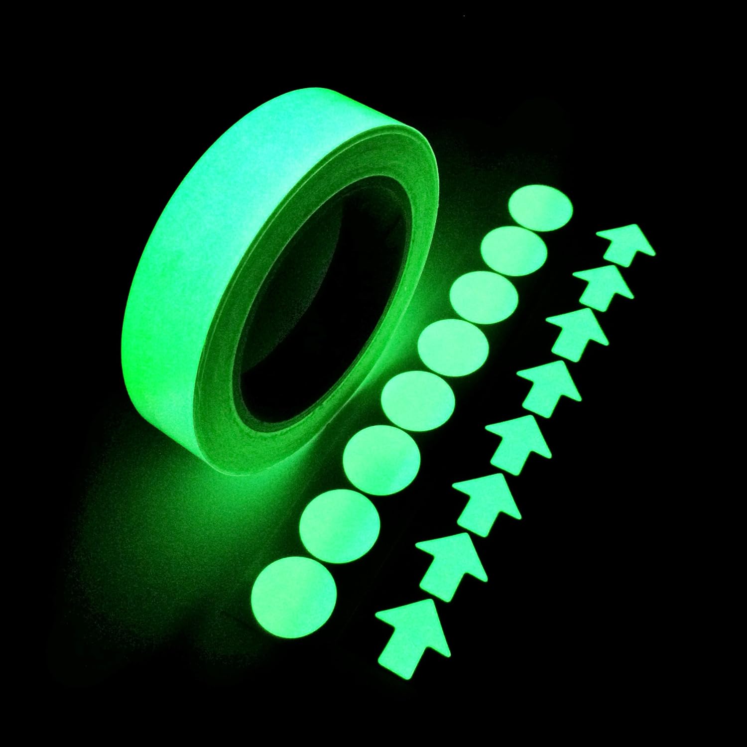 Glow in The Dark SelfAdhesive Tape, Green Light Luminous Tape Sticker