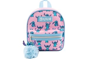 Disney Mini Backpack With Stitch Keychain | Girls Lilo And Stitch Bag | Mini Backpack For Girls | One Size Pink