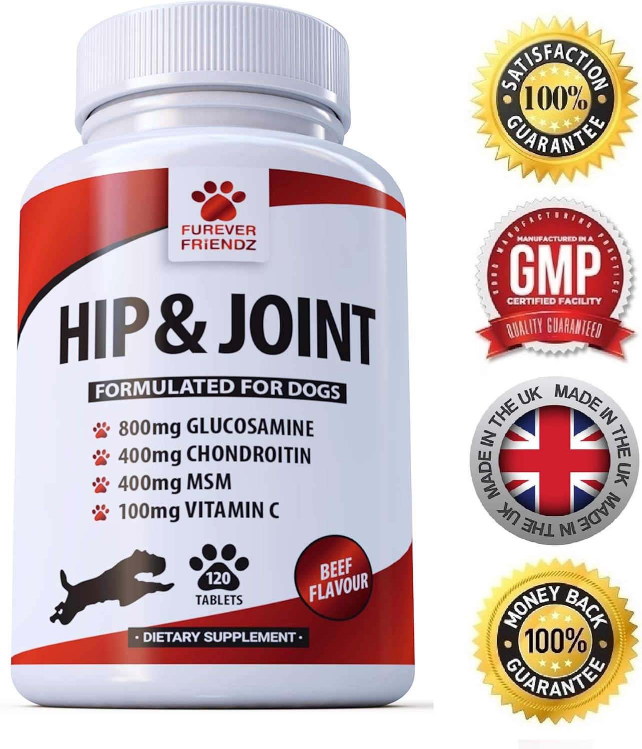 Furever Friendz Joint Supplements for Dogs, Chondroitin, Glucosamine Dog Supplements