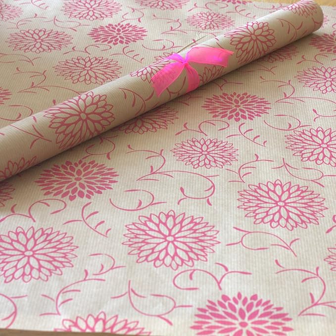 pink and brown wrapping paper