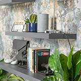 Harbour Housewares 80cm Grey Floating Shelves Pair view 6