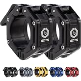 Lock-Jaw Flex Magnetic Barbell Collars/Clamps, 2"/50mm Olympic Bars | Heavy Duty Bar Clamps, Magnetic Secure Hold, Strength Training &amp; Gym Use, Gym Accessories, Barbell Clamps