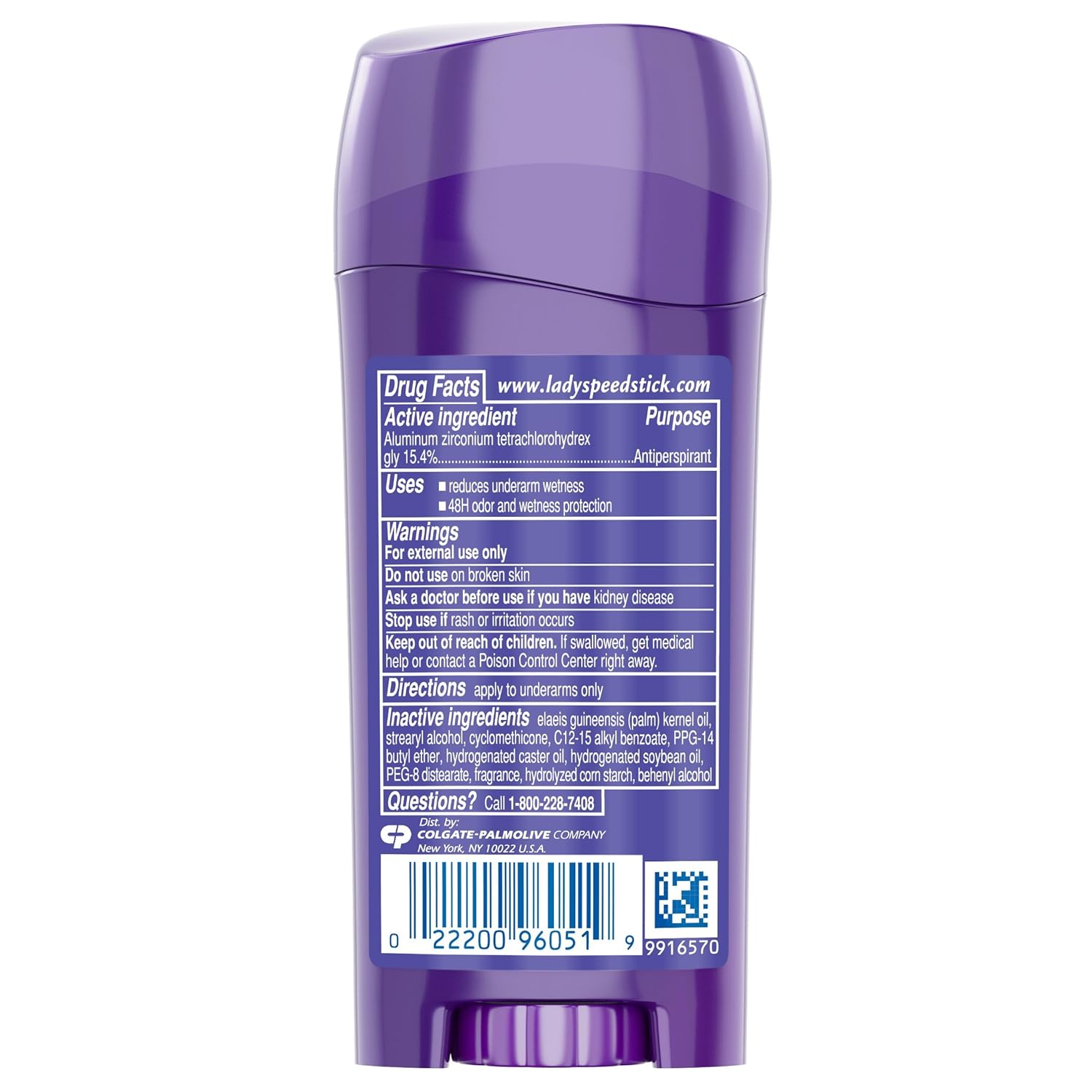 Lady Speed Stick Invisible Dry Power Underarm Antiperspirant Deodorant for Women, Powder Fresh - 2.3 ounce (6 Pack) : Stick Deodorant For Women : Beauty