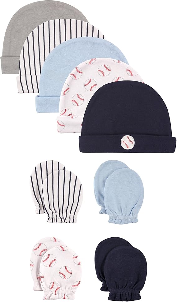 baby hat and scratch mittens