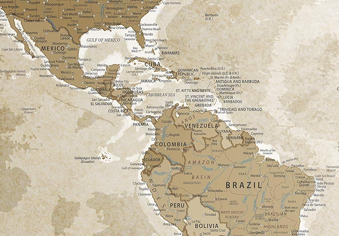 Murando Bilder Weltkarte 120x80 Cm Vlies Leinwandbild 1 Tlg Kunstdruck Modern Wandbilder Xxl Wanddekoration Design Wand Bild World Map Vintage Kontinente K C 0127 B A Amazon De Kuche Haushalt