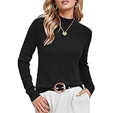 Arach&Cloz Women's Wool Blend Fall Sweaters Mock Neck Business Casual Outfits