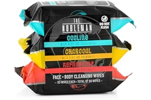 Men's Assorted Cleansing Wipes- Cooling/Charcoal/Refreshing - 3 Pack (90ct)