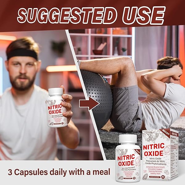 NITRIC OXIDE SUPPLEMENT FOR MEN WITH NITRIC OXIDE PRECURSOR & NITRIC OXIDE PHYTONUTRIENTS BLEND, NITRIC OXIDE ENHANCER 2255MG PER SERVING-CIRCULATION, HEART, IMMUNE & MUSCLE HEALTH, 90 CAPSULES