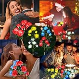 HELESIN Solar Flower Lights 2 Pack Red Rose Garden Stakes IP65 Waterproof view 8
