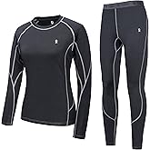 Little Donkey Andy Women's Thermal Underwear Sets Lightweight Warm Base Layers Quick Dry Wicking Top and Bottom for Winter
