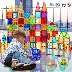 MAGBLOCK Magnetic Tiles Building Blocks 130 Pcs
