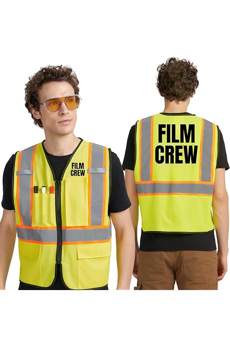 Pack 2 Chalecos Reflectantes Homologados Amarillos + 2 Fundas - Talla Única, Certificado CE/DGT, Para Seguridad Vial