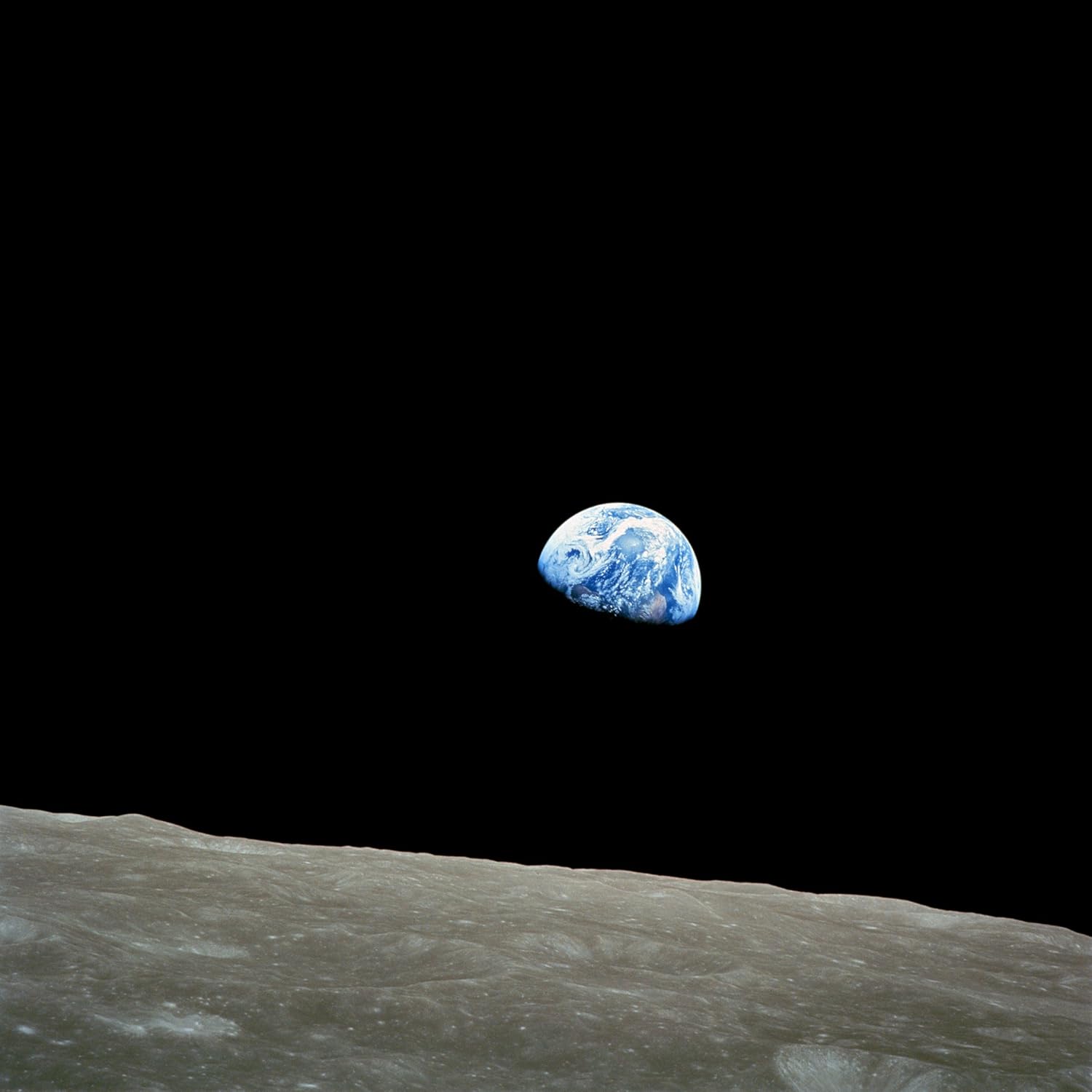 Photographs - Apollo 8 Earthrise Photo Art NASA Space Photos 8x8