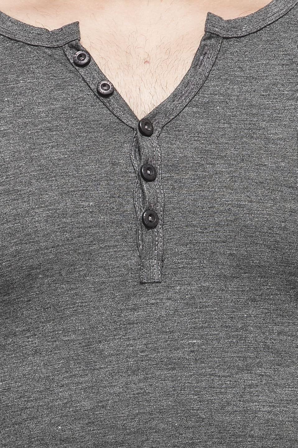 tinted men's rayon, polyester and spandex henley t-shirt