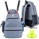 Large Tennis Bag for Women and Men, Tennis Backpack Racket Bag to Hold Rackets, Balls and Other Accessories of Tennis, Pickle